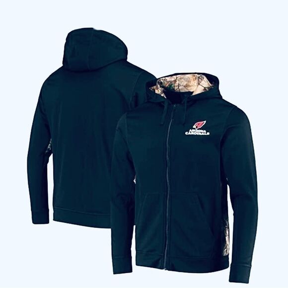 Men's Black/Realtree Camo Arizona Cardinals Decoy Tech Fleece Full-Zip Jacket - Picture 1 of 10